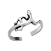 Zilveren teenring, salamander