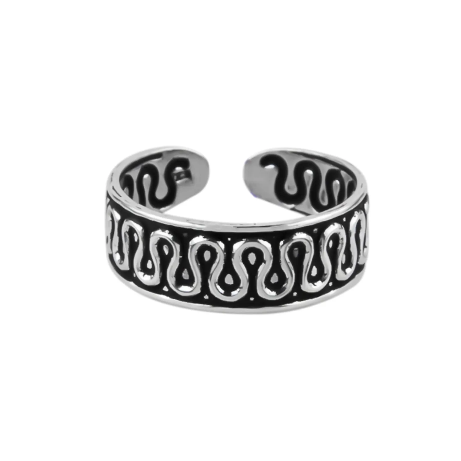 Zilveren teenring, slinger