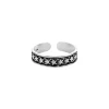 Zilveren teenring, sterretjes