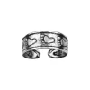Zilveren teenring, voetjes