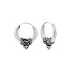Zware zilveren Bali hoops, 18 mm